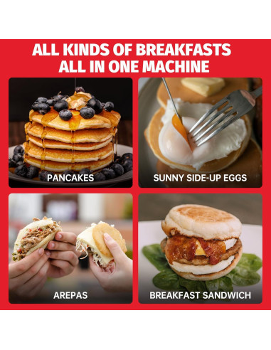 Máquina de hacer mini panqueques SugarWhisk 10 cm blanca