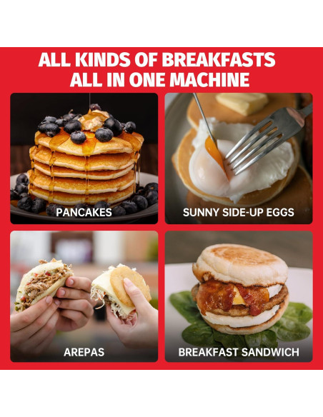 Máquina de hacer mini panqueques SugarWhisk 10 cm blanca