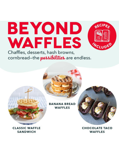 DASH Mini Waffle Maker 10 cm Antiadherente Negro