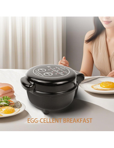 Cocinador de Huevos Fritos Hyvance HYS001AC 6 Huevos Negro