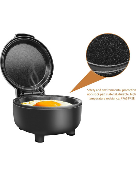 Cocinador de Huevos Fritos Hyvance HYS001AC 6 Huevos Negro