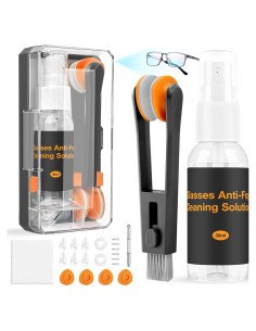 Kit de limpieza y reparación de gafas Ordilend con spray