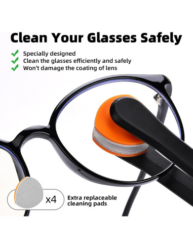 Kit de limpieza y reparación de gafas Ordilend con spray