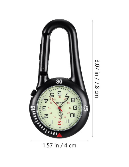 Hebilla de Mochila Hemobllo con Reloj de Bolsillo Negro