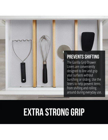 Forro No Adhesivo GORILLA GRIP 61x914 cm Gris Claro