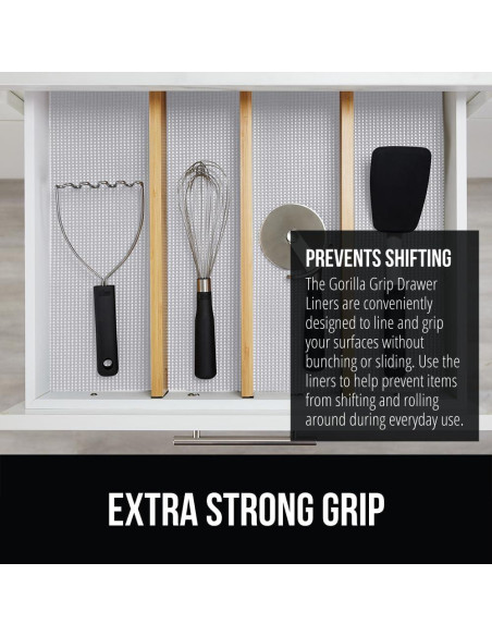 Forro No Adhesivo GORILLA GRIP 61x914 cm Gris Claro