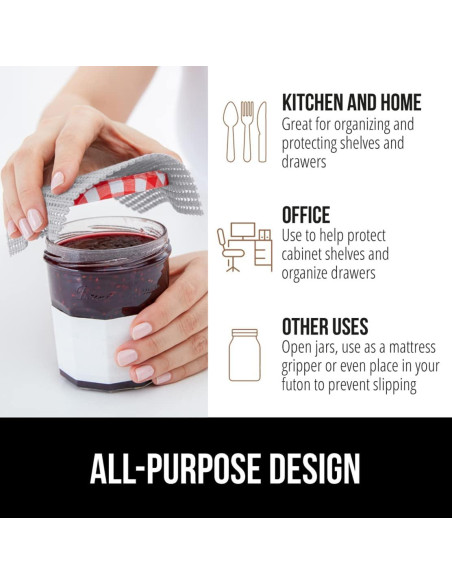 Forro No Adhesivo GORILLA GRIP 61x914 cm Gris Claro