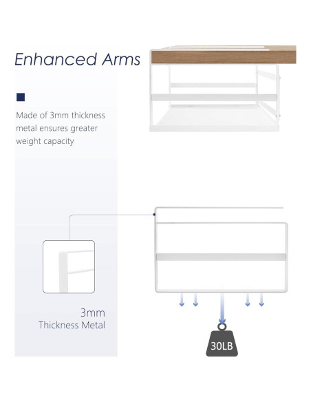 Organizador Bajo Estante Nxconsu Blanco 2 Pack Resistente