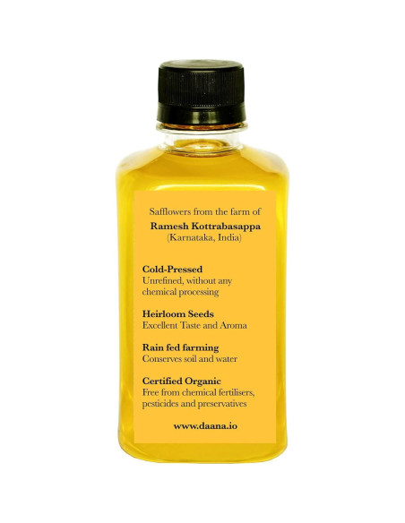 Aceite de Cártamo Daana 340 g Orgánico Prensado en Frío