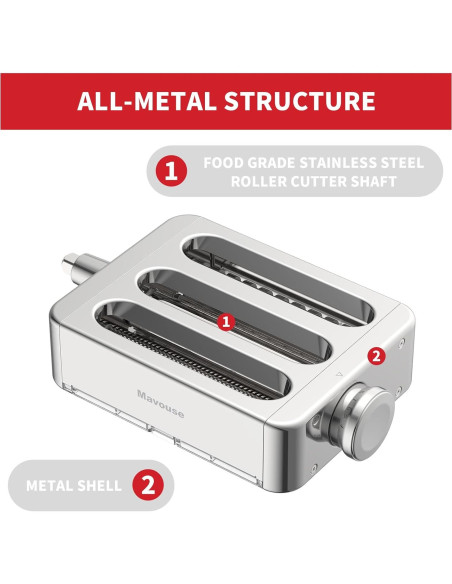 Accesorio Hacedor de Pasta 3 en 1 Mavouse para KitchenAid