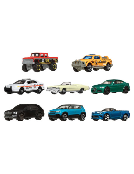 Juego de 8 coches Matchbox HVR81 a escala 1:64 temático Juego de 8 coches Matchbox HVR81 a escala 1:64 temático