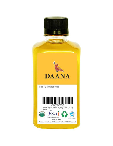Aceite de Cártamo Daana 340 g Orgánico Prensado en Frío