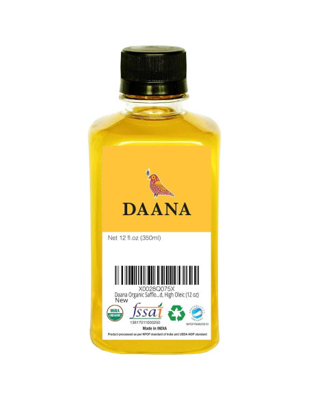 Aceite de Cártamo Daana 340 g Orgánico Prensado en Frío