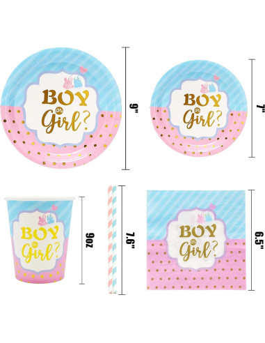 125 Piezas Decoración Revelación de Género Cheery Land