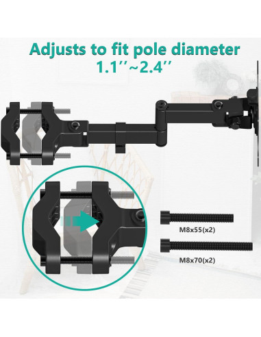 Soporte de Brazo para Monitor WALI 011ARM Ajustable 32" 7.98kg