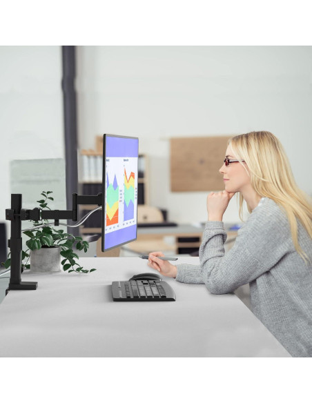 Soporte de Brazo para Monitor WALI 011ARM Ajustable 32" 7.98kg