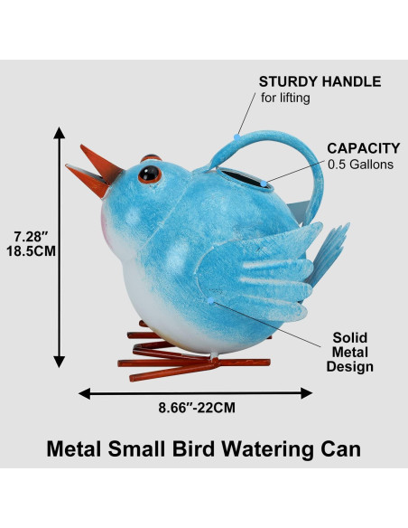 Regadera de Metal en Forma de Pájaro FLHJYF 1.89L Decorativa