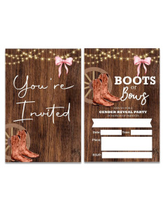 Invitaciones Fiesta Revelación Género Soiceu Set 20