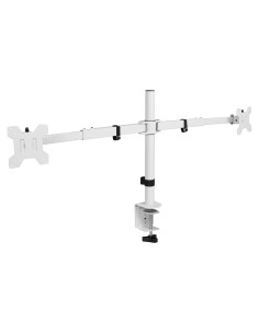 Soporte Doble para Monitor VIVO STAND-TS38CW Ajustable Blanco
