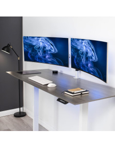 Soporte Doble para Monitor VIVO STAND-TS38CW Ajustable Blanco 2