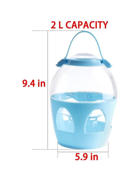 Dispensador de Agua DQITJ 2L para Palomas y Aves de Corral Dispensador de Agua DQITJ 2L para Palomas y Aves de Corral