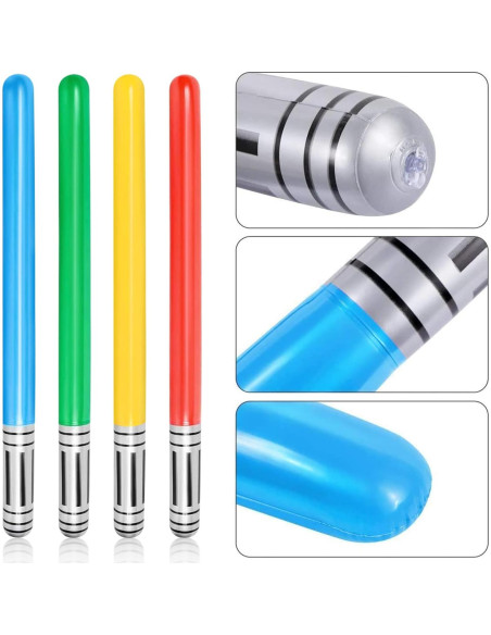 6 Sables de Luz Inflables TOSAMZOO para Fiesta Temática