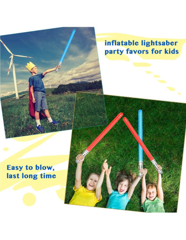6 Sables de Luz Inflables TOSAMZOO para Fiesta Temática