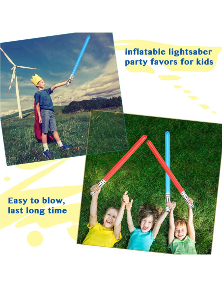 6 Sables de Luz Inflables TOSAMZOO para Fiesta Temática