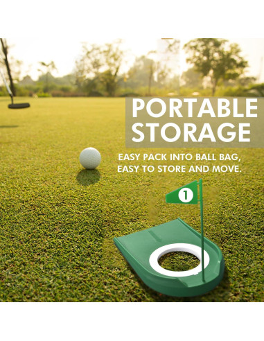 Paquete de 9 tazas de putting de golf Shu-Ran con banderas