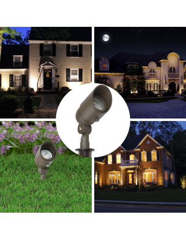 Focos LED Lumina 4W Bronce 12V a Prueba de Agua Paquete 6