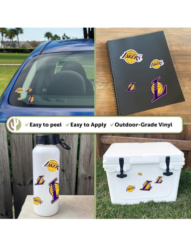 Calcomanía Vinilo Los Angeles Lakers Desierto Cactus 27.9x21.6cm