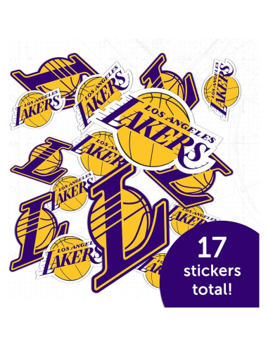 Calcomanía Vinilo Los Angeles Lakers Desierto Cactus 27.9x21.6cm