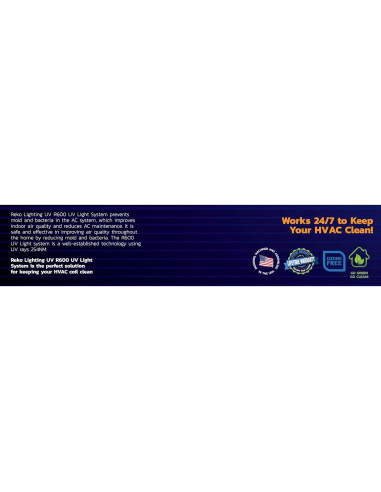 Purificador de Aire UV-C REKOLIGHTING R600 24V 44.5cm