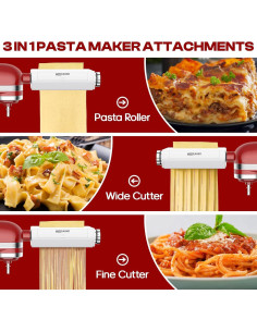 Accesorio de Pasta KitchenAid 3 en 1 - Cortador y Rodillo 2