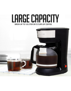 Cafetera de Goteo OVENTE 12 Tazas CM412B Negra 2