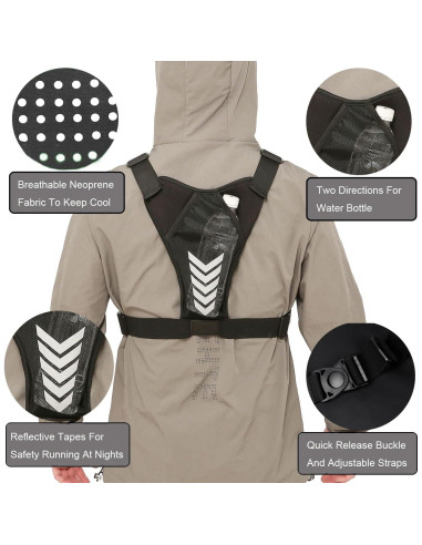 Mochila de Pecho Criuage Wdhf Ligera y Ajustable