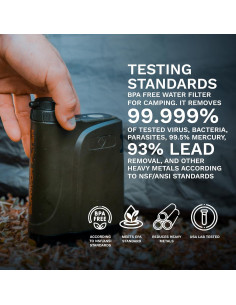 Filtro de Agua Portátil Survivor PRO X - Filtra Virus y Bacterias 2