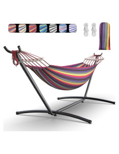 Hamaca Doble Everyfun con Soporte de Acero 272 kg Portátil