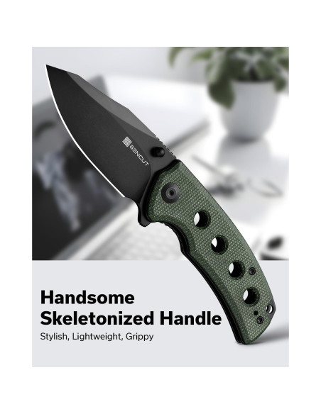 Cuchillo Plegable SENCUT Excalis 7.54 cm Verde EDC