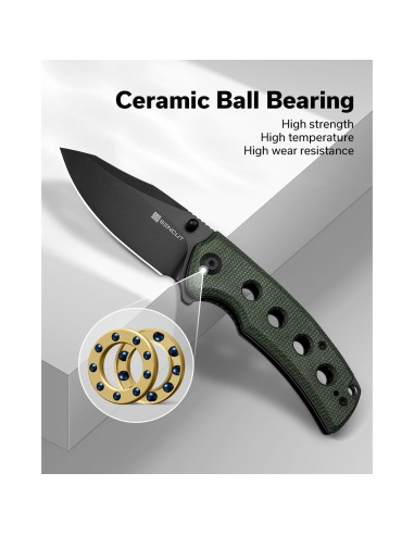 Cuchillo Plegable SENCUT Excalis 7.54 cm Verde EDC