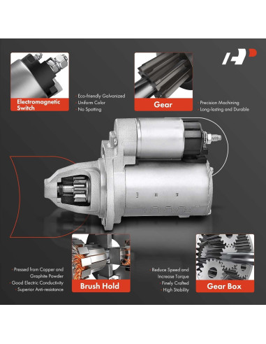 Motor de arranque A-Premium 12V 1.3KW 9 dientes Chrysler/Dodge