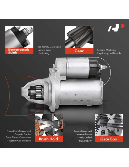 Motor de arranque A-Premium 12V 1.3KW 9 dientes Chrysler/Dodge