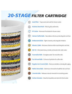 Filtro de Ducha SR SUN RISE 20 Etapas Cromo Pulido 2