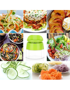 Espiralizador de Verduras Sedhoom 4 en 1 Verde Claro 2