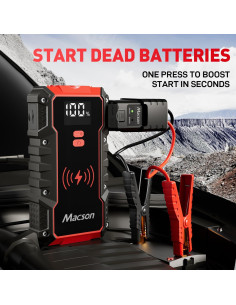 Arrancador de batería Macson M161A-016 3000A 12V 16000mAh 2