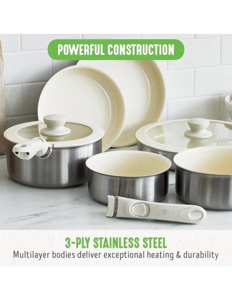 Juego de Utensilios de Cocina GreenLife Click 10 Piezas