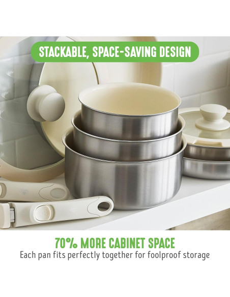 Juego de Utensilios de Cocina GreenLife Click 10 Piezas