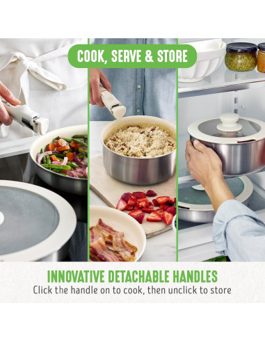 Juego de Utensilios de Cocina GreenLife Click 10 Piezas