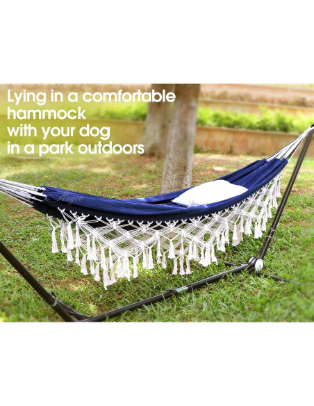 Hamaca Anyoo Deluxe Algodón 2,13x1,52m Soporta 204kg
