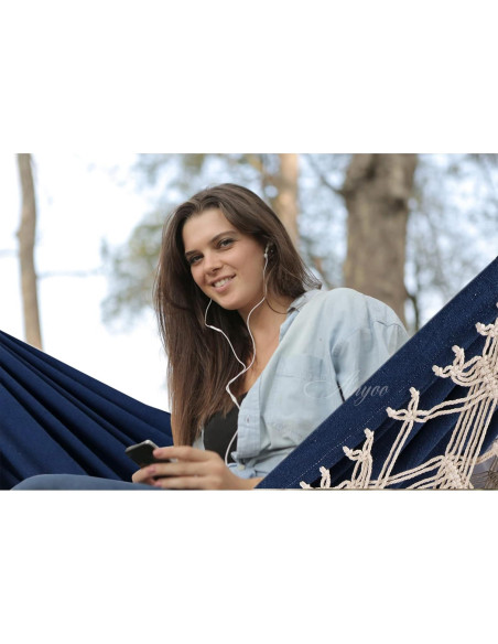 Hamaca Anyoo Deluxe Algodón 2,13x1,52m Soporta 204kg